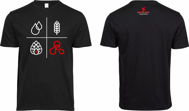 Sort t-shirt med symboler (Forudbestilling)