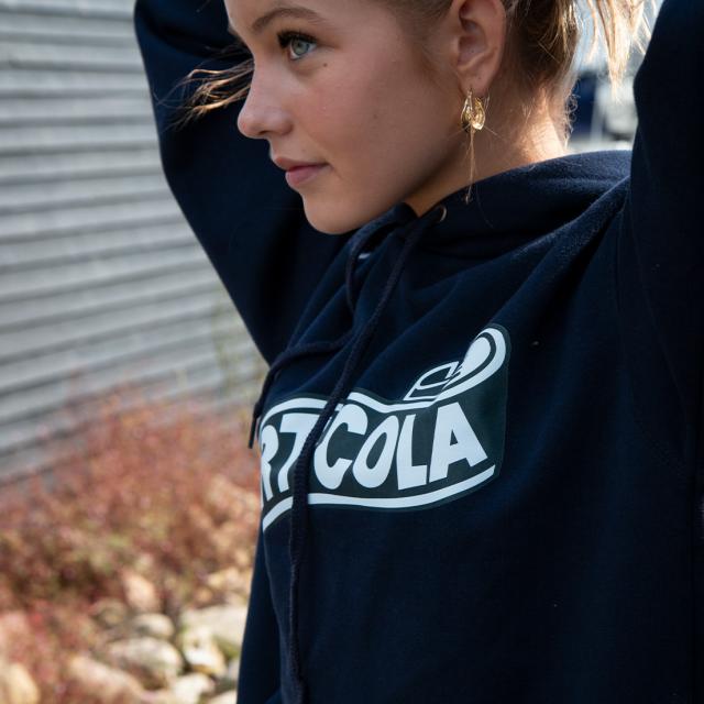Fruit of the Loom hoodie, marineblå - voksen