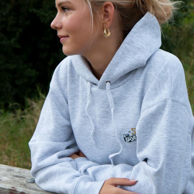Fruit of the Loom hoodie, grå melange - barn