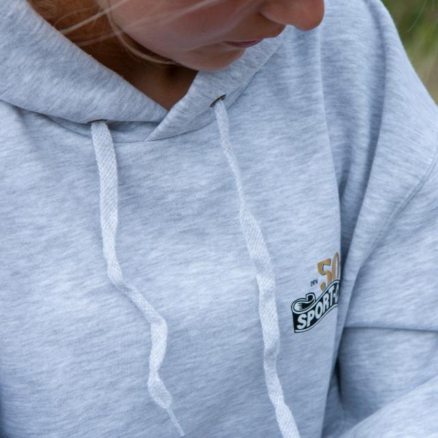 Fruit of the Loom hoodie, grå melange - barn