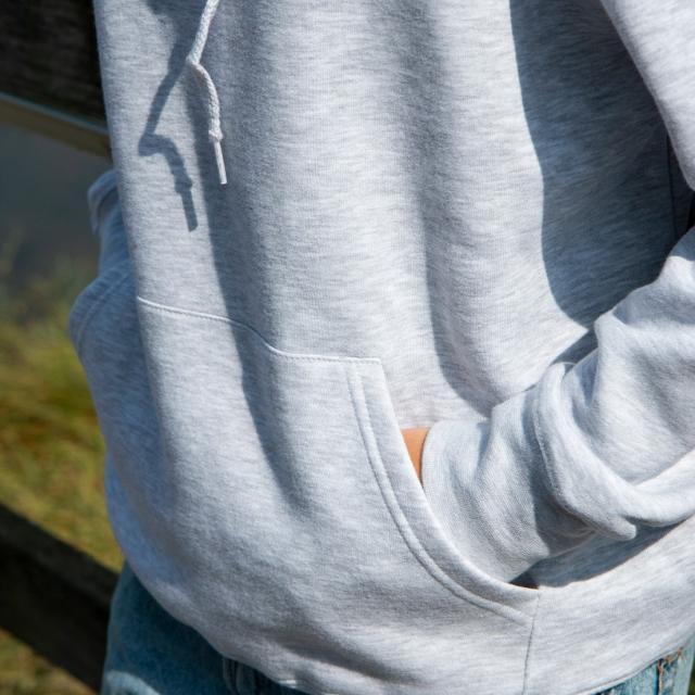 Fruit of the Loom hoodie, grå melange - barn