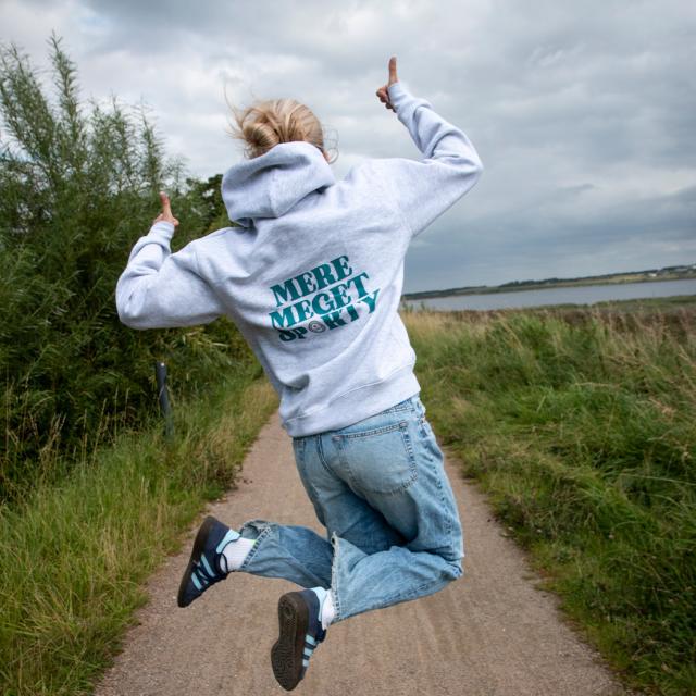 Fruit of the Loom hoodie, grå melange - barn